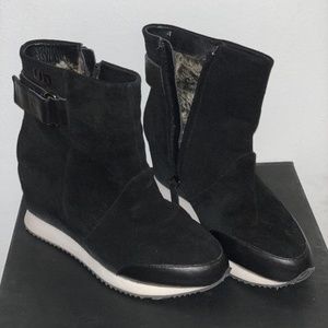 United Nude Black Wedge Sneaker Bootie